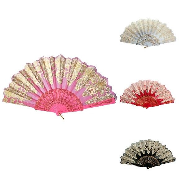 Silk Fan Spanish Style Dance Party Fan Folding Held Flower