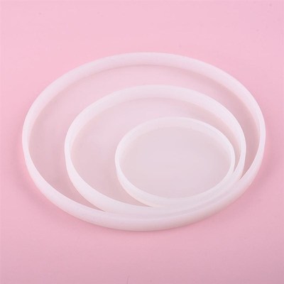 Transparent Fluid Round Coaster Resin Casting Molds Silicone