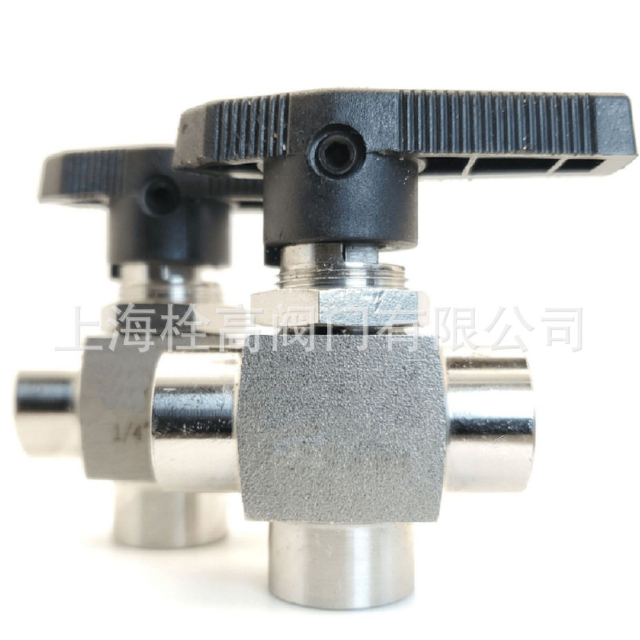 Q13F-16螺纹丝扣立式不锈钢三通球阀 垂直不锈钢三通换向球阀 L型