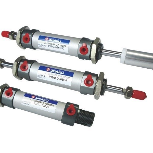SHAKO台湾新恭PMAL20B50气缸PMALC无尾PMALD双轴PMALA可调PMALB