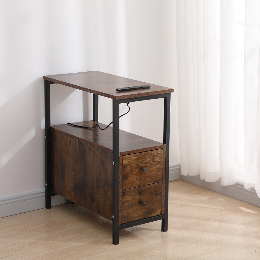 现代简约卧室家用小茶桌客厅沙边边几桌床头柜抽屉储物箱