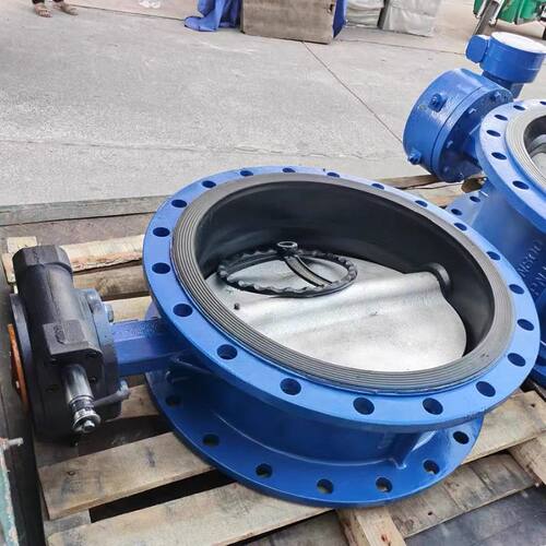 涡轮法兰蝶阀D341X-16球磨铸铁手动双法兰开关阀门涡轮蝶阀DN100