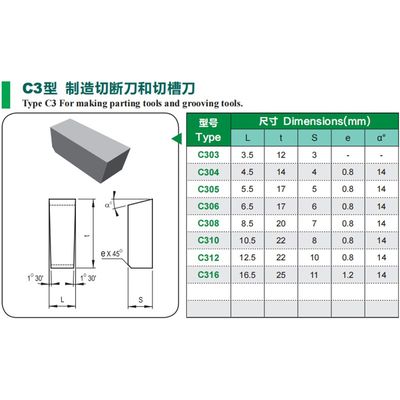 推荐YT15/YW2/YS8/YG8/YT5/YC45/YG6焊接数控刀片C304合金刀