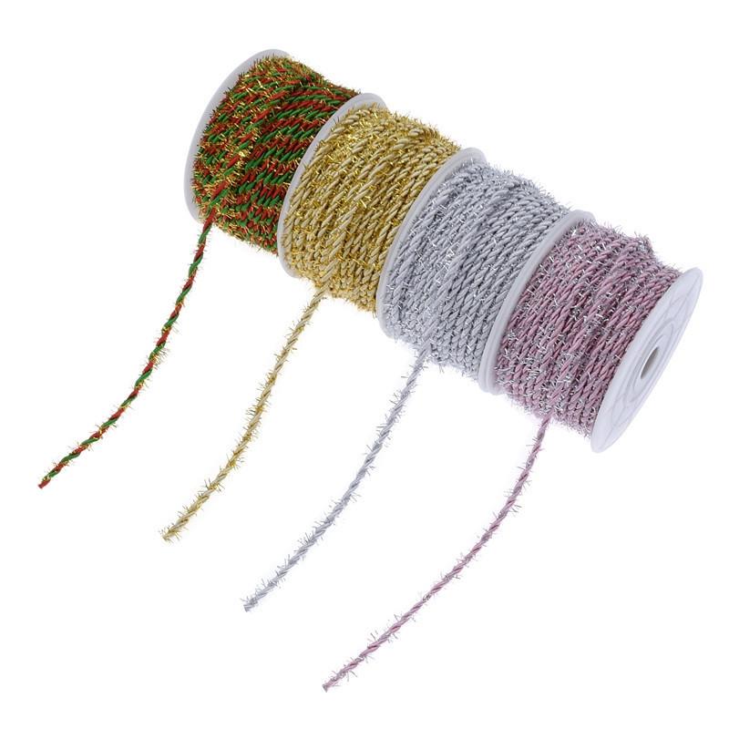 跨境亚马逊热卖装饰色丁线带 礼品包装吊牌挂绳辅料织带20米现货