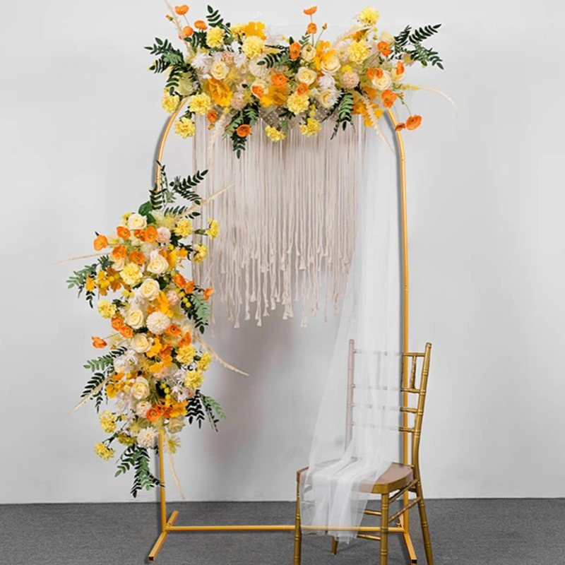 新款婚庆用品道具拱形拱门舞台背景迎宾摆件装饰婚礼铁艺花架架子