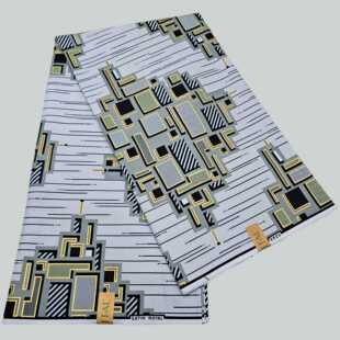 African wax fabric golden 6yard非洲蜡染布金粉24S印花安卡拉棉