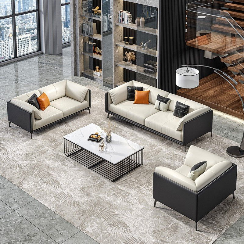 格创办公室沙发商务接待会客厅简约现代轻奢酒店大堂茶几组合套装