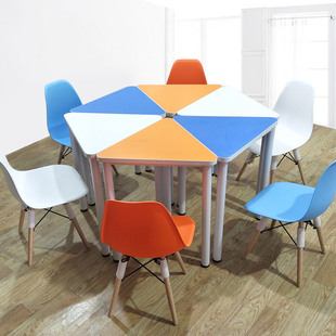 .厂家批发学生六角桌六边桌 创客教室拼接桌子 学校微机室六边儿