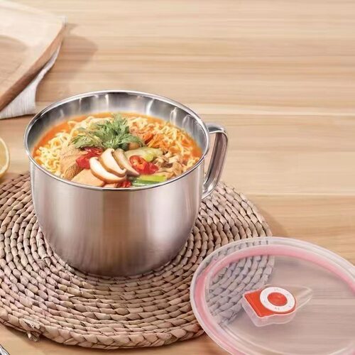 德国WMF福腾宝不锈钢泡面碗学生加厚快餐杯饭盒带盖家用方便面杯