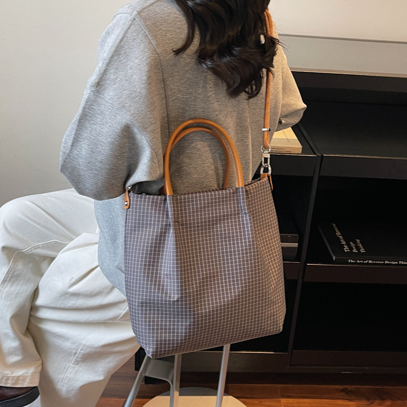 日本品质新款韩系新款ins 小清新条纹托特包大容量通勤斜挎包休闲