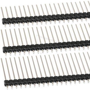 2.54mm间距排针加长针长脚17 30mm直插单排双排1x40P 40P