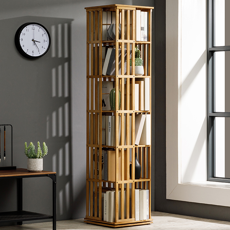 旋转书架落地儿童置物柜简易宝宝绘本收纳简约家用学生多层