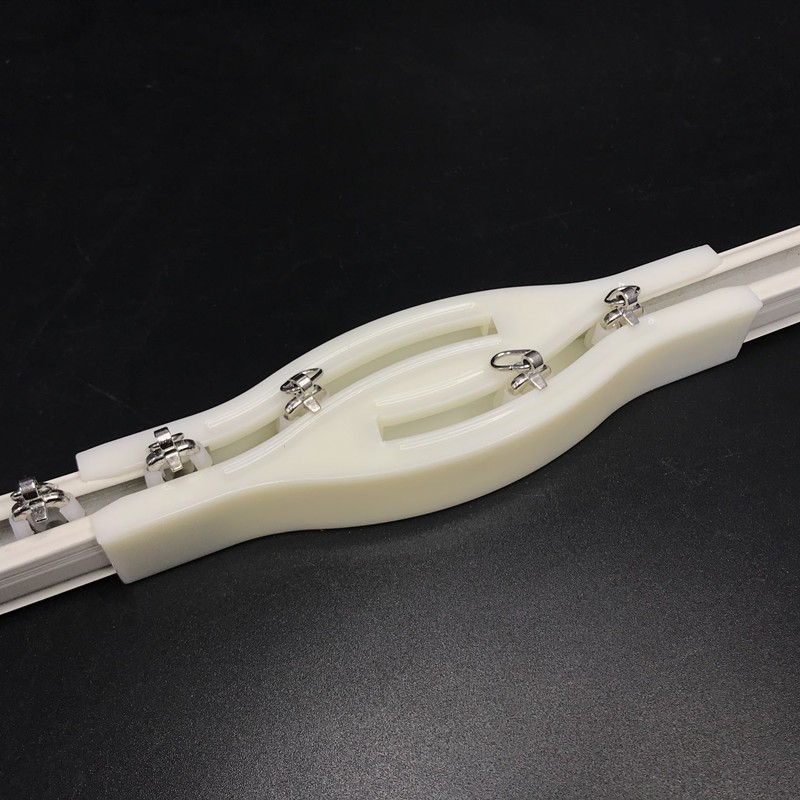窗帘轨道连接器交叉帘连接器拼接器连接条塑料轨道接头窗帘配件