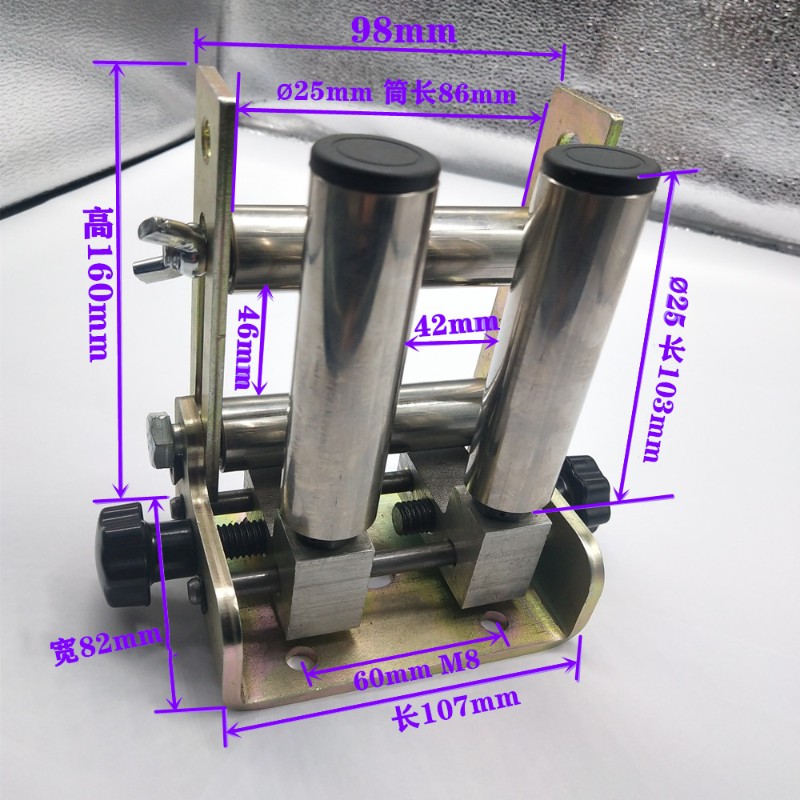 光杆排线器导线架井架辊筒竖筒绕线器过线辊轮排位器不锈钢铝底座