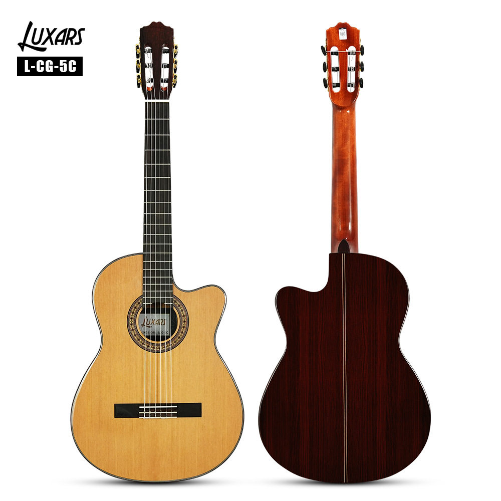 39寸单板古典吉他 缺角红松单板 玫瑰木底侧 19品 亮光漆