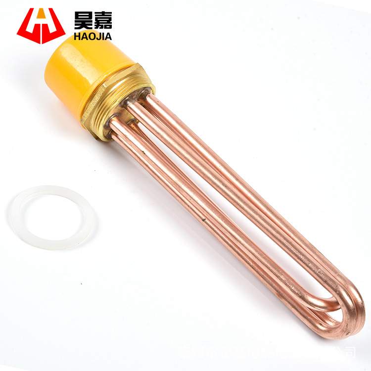 铜加热棒DN40/50空气能水箱电加热管工业大功率380V220V 6/9/12KW
