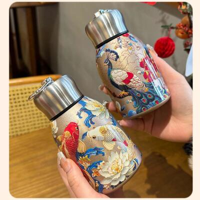 小胖丁304不锈钢双层真空保温杯