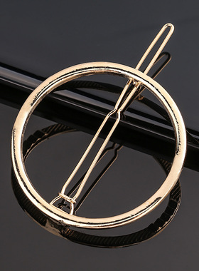 Fashion Metal Love Heart Hair Clip Elegant Star Round Barret