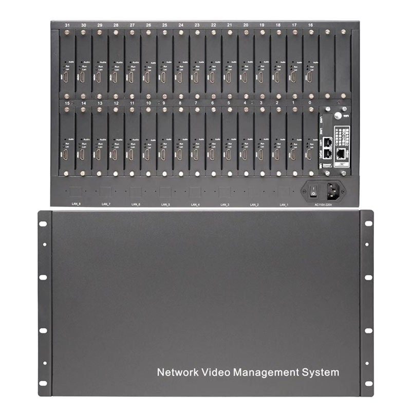 4k高清视频解码器矩阵拼接处理一体主机兼容海康大华30画面分割