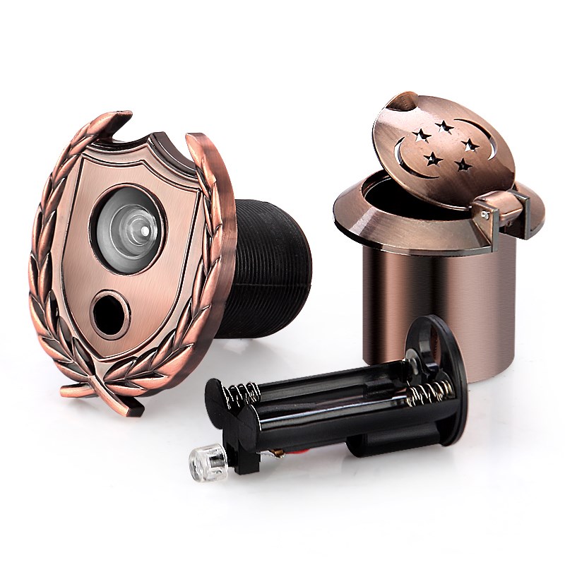 德国猫眼防盗门通用门镜带门铃二合一塑料家用电子可视门铃老式门