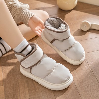 厚底棉拖鞋女士保暖冬季外穿包跟2025新款室内家居高帮月子鞋棉鞋