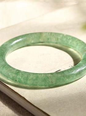 手镯草莓晶绿天然水晶女圆款镯子条细礼物饰品冰种手环桃花特价送