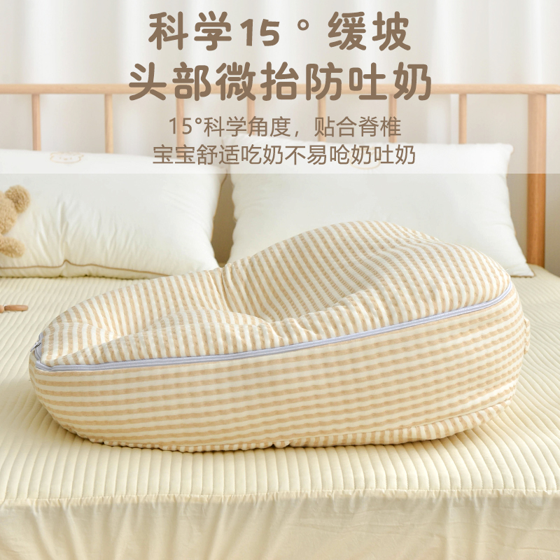 新生婴儿斜坡枕防吐奶溢奶呛奶斜坡垫宝宝躺喂奶神器防水哺乳枕头