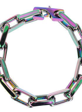 新款银色金属男女钛钢项链简约手链ins男潮