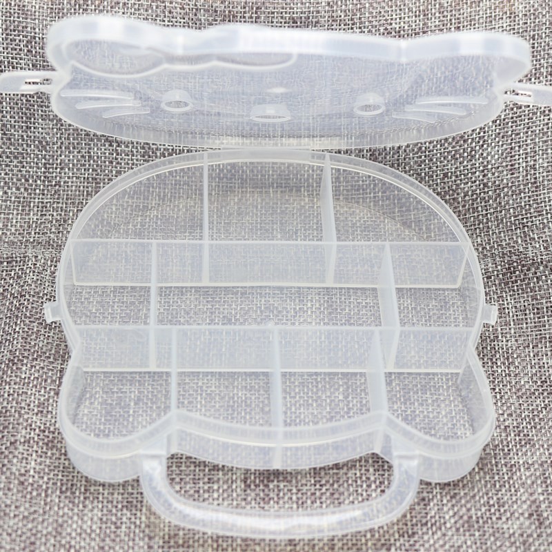 Clear Plastic Organizer Case Compartments Jewelry Beads Disp