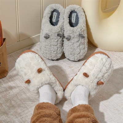 棉拖鞋男士秋冬季2025新款家居室内防滑保暖家用厚底加绒棉拖男款