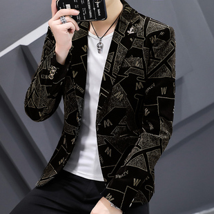 Blazers Luxury Suit Autumn Jac Slim Men Casual 2021 Corduroy
