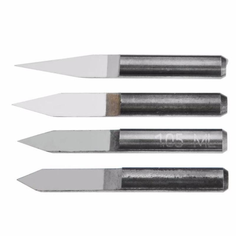 4pcs 3.175mm Carbide PCB Board Engraving Bits Tip 20/30/40/6