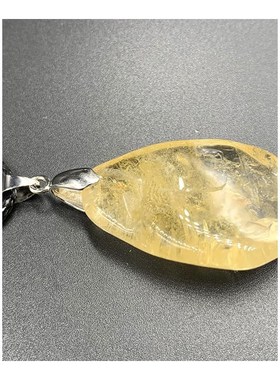 极速Natural irregular crystal Citrine pendant lemon quartz s