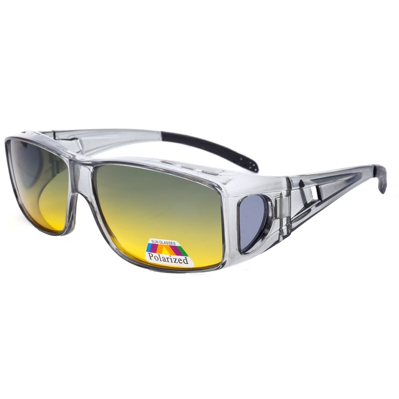 新款日夜两用双色镜片套镜近视专用偏光太阳眼镜司机高清男女墨镜