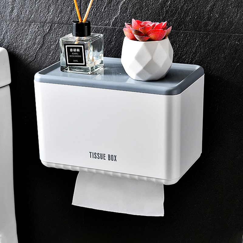 轻奢卫生间纸巾盒防水免打孔厕所抽纸盒洗手间厕纸盒卫生纸置物架