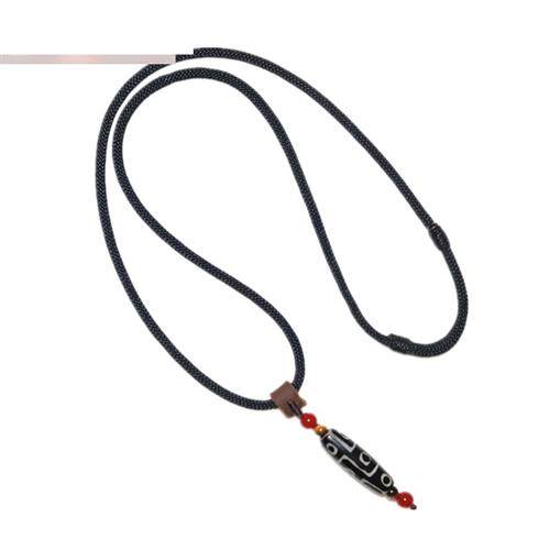 Rope men's rope thick cowhide head vintage bead pendant j