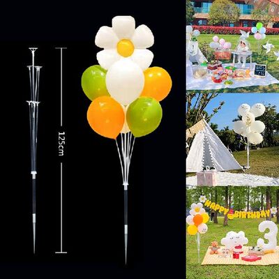 new1Set 7 Tube Balloons Holder Birthday Confetti Latex Ballo