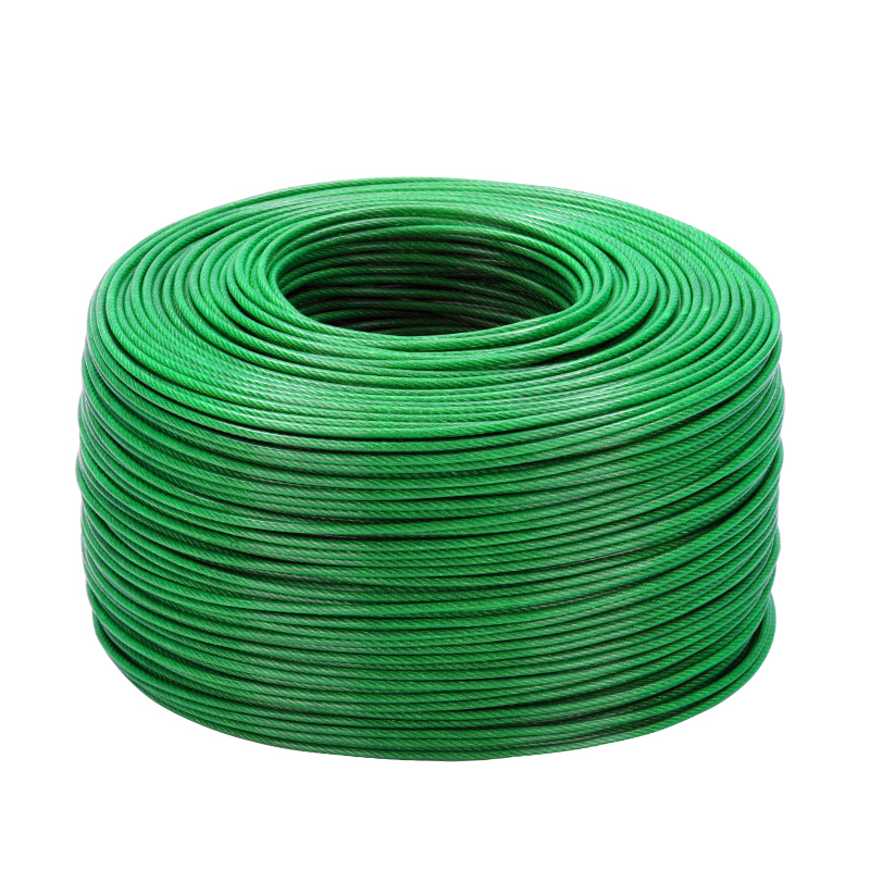 包塑钢丝绳4568mm牵引葡萄架百香果遮阳网包胶细软带皮钢丝晾衣绳