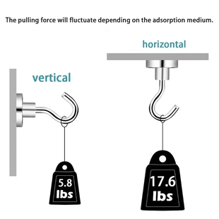 24 Pcs Magnetic Hooks Magnet Ring Hook Strong Magnets Heavy