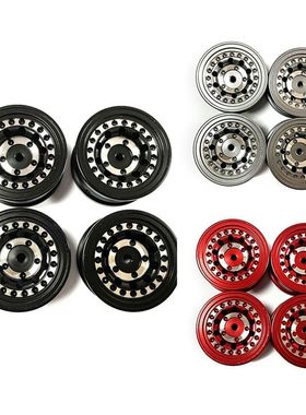 Metal Beadlock Wheel Rim Wheel Hub For FMS 1/24 FCX24 1/18 M