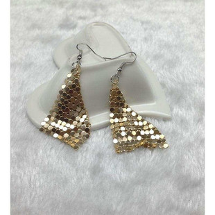 欧美夸张流苏金属链片耳环女耳饰 tassel earings women jewlery