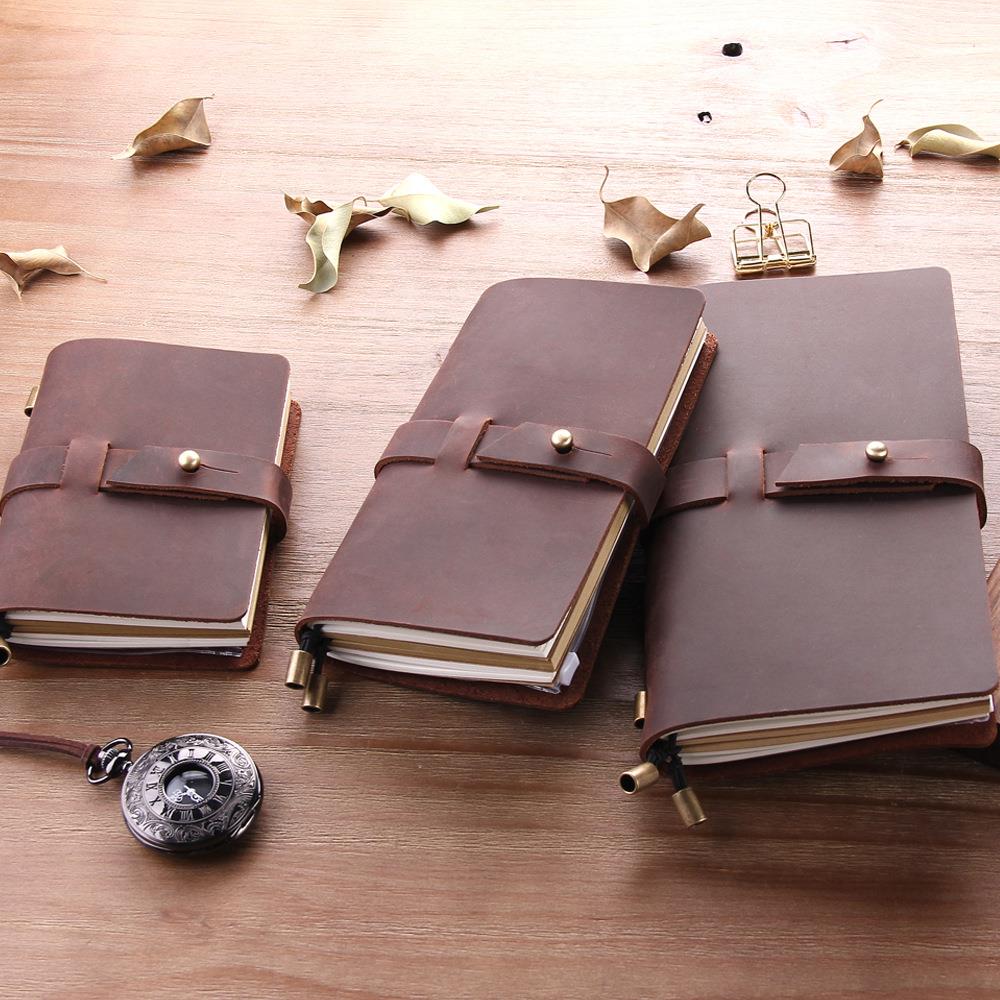 疯马皮手账本 头层牛皮tn旅行者日记本 手工礼品笔记本子