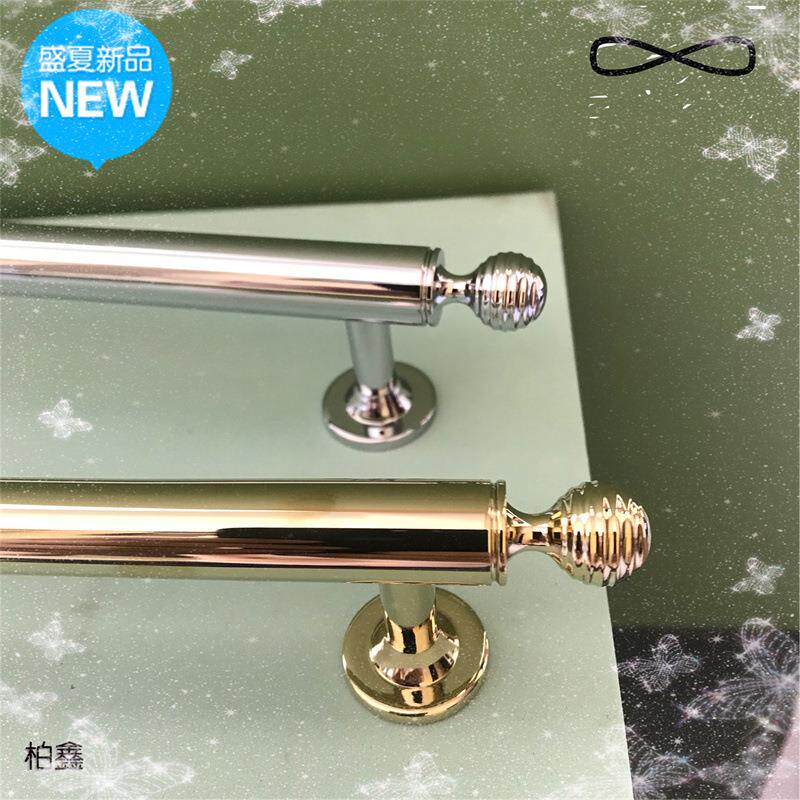 柏鑫无限BaoX lusso极奢黄铜双孔钛金镀铬衣柜橱柜酒柜抽屉门拉手