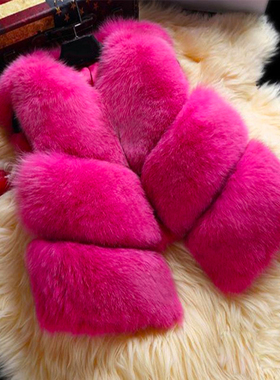 ZADORIN 3XL Autumn Winter Thick Warm Faux Fox Fur Vest Women