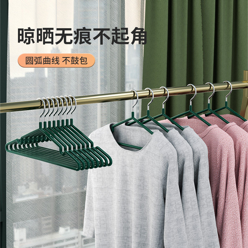 加长成人衣架家用挂衣晾晒不锈钢阳台轻奢防滑无痕男士衣服撑子