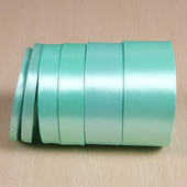 Green 25Yards 50mm Silk Pretty Satin Aqua