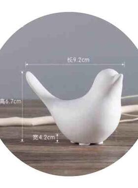 极速极简陶瓷摆件动物小鸟创意家居装饰品客厅玄关书柜酒柜陈设软