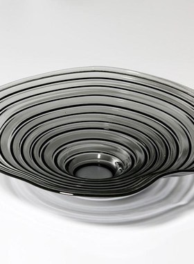 意式定制手工玻璃创意果盘轻奢餐桌装饰摆饰设计师客厅茶几水果盘