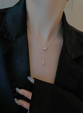 设计感金色豆豆项链女锁骨链轻奢小众时尚气质简约百搭卫衣链配饰