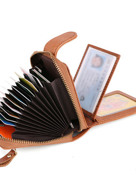 Genuine cow Leather Organizer Wallet 686-40 Men RFID Blockin